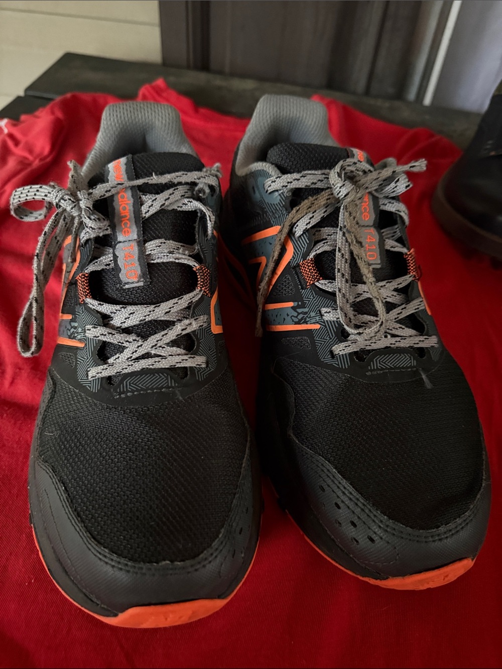 New Balance Men’s Black & Orange Athletic Sneakers